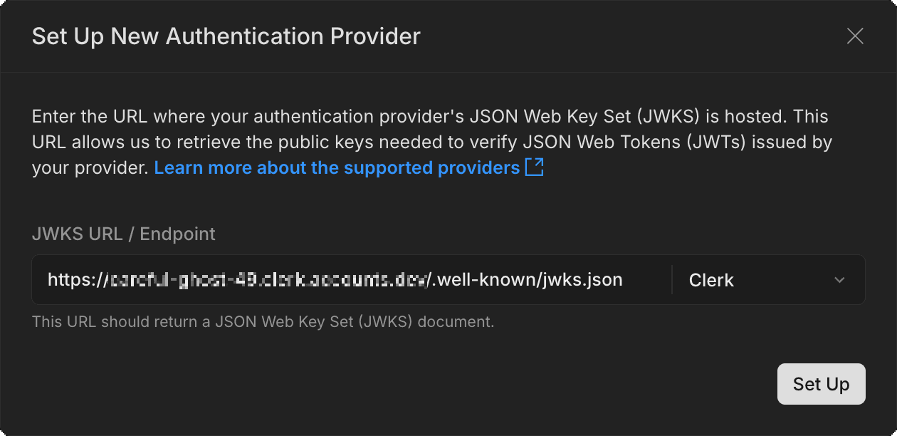 Add Authentication Provider
