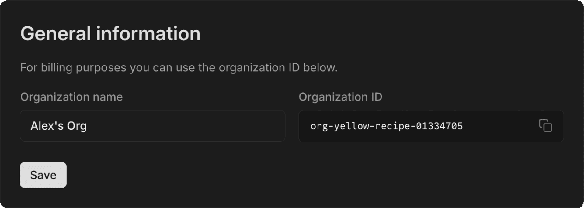 organization ID
